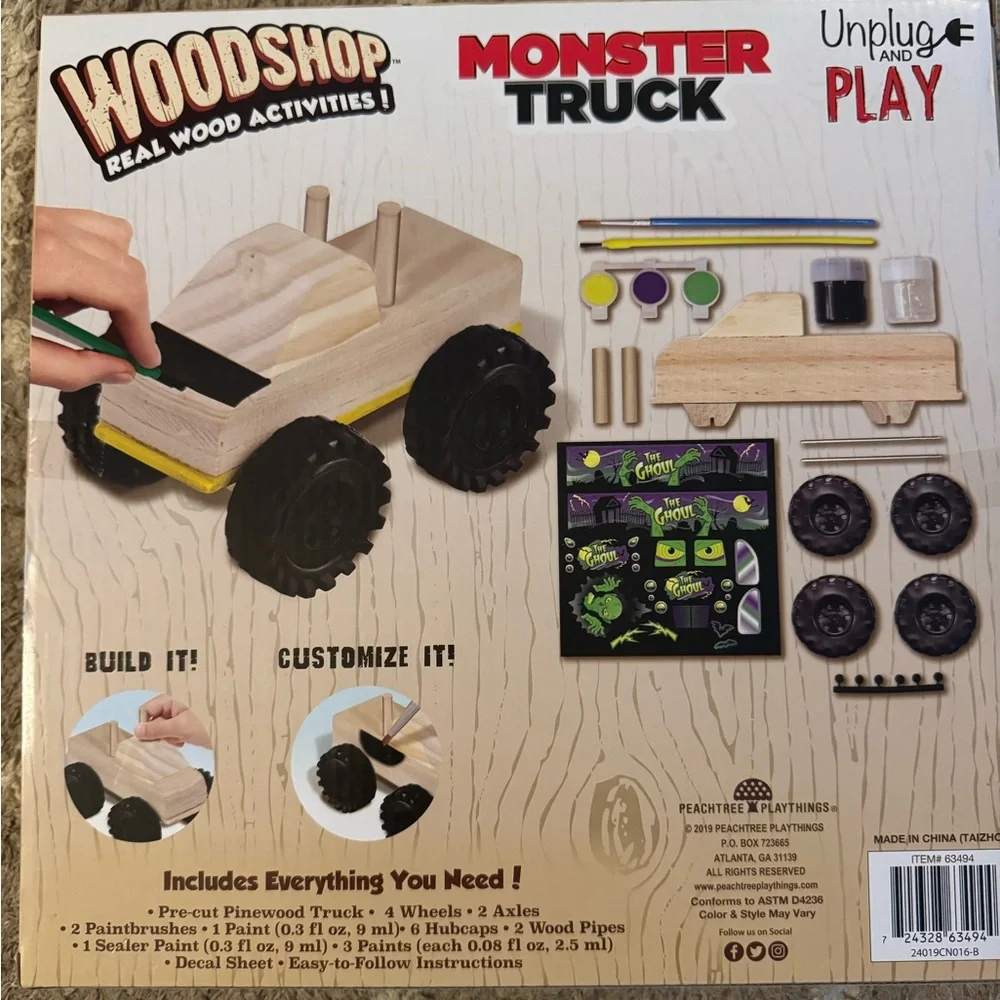 Monster Truck Building Set - Green and Black